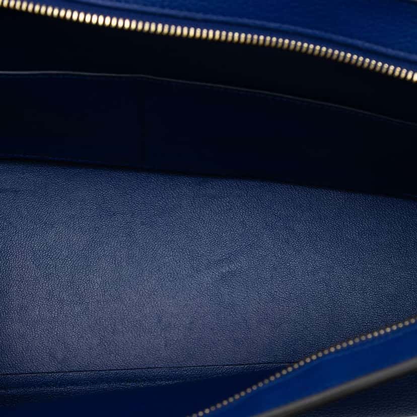 Celine Small Leather Trapeze Satchel Blue Leather Very good condition - Model View