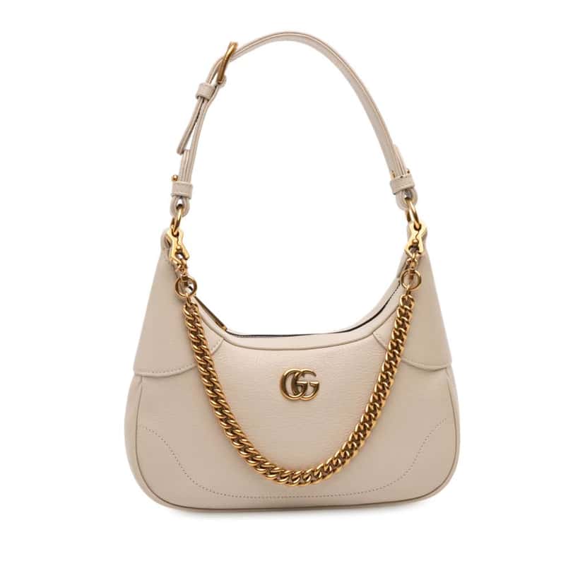 Gucci Small Calfskin Aphrodite Satchel White Leather Good condition - Front View