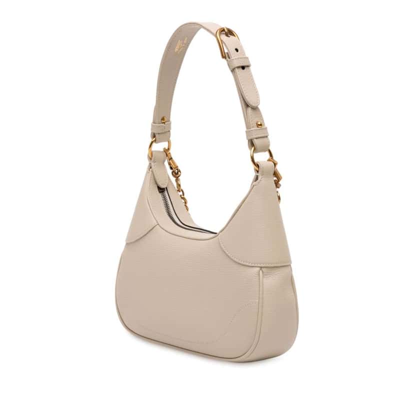 Gucci Small Calfskin Aphrodite Satchel White Leather Good condition - Back View