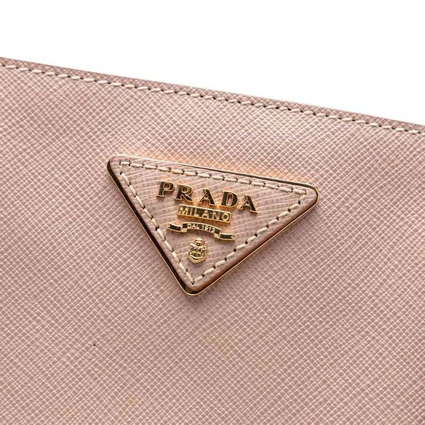 Prada Large Saffiano Lux Galleria Double Zip Tote Brown Leather Good condition - Box View