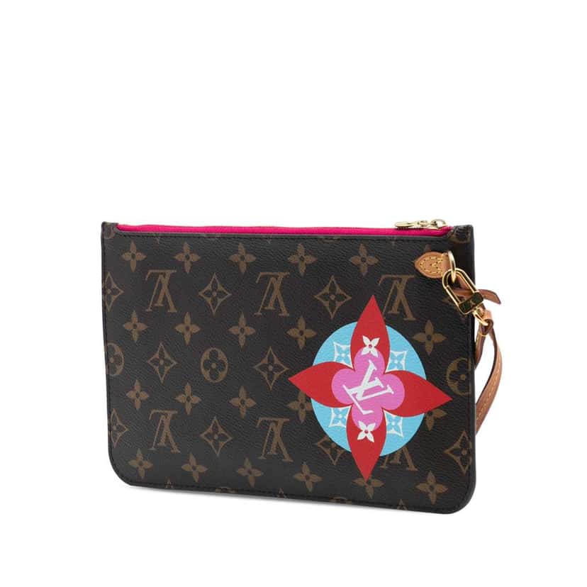 Louis Vuitton Monogram Patches Neverfull MM Pouch Brown Good condition - Back View