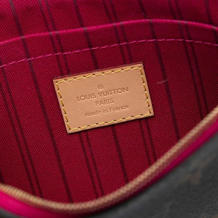 Louis Vuitton Monogram Patches Neverfull MM Pouch Brown Good condition - Box View