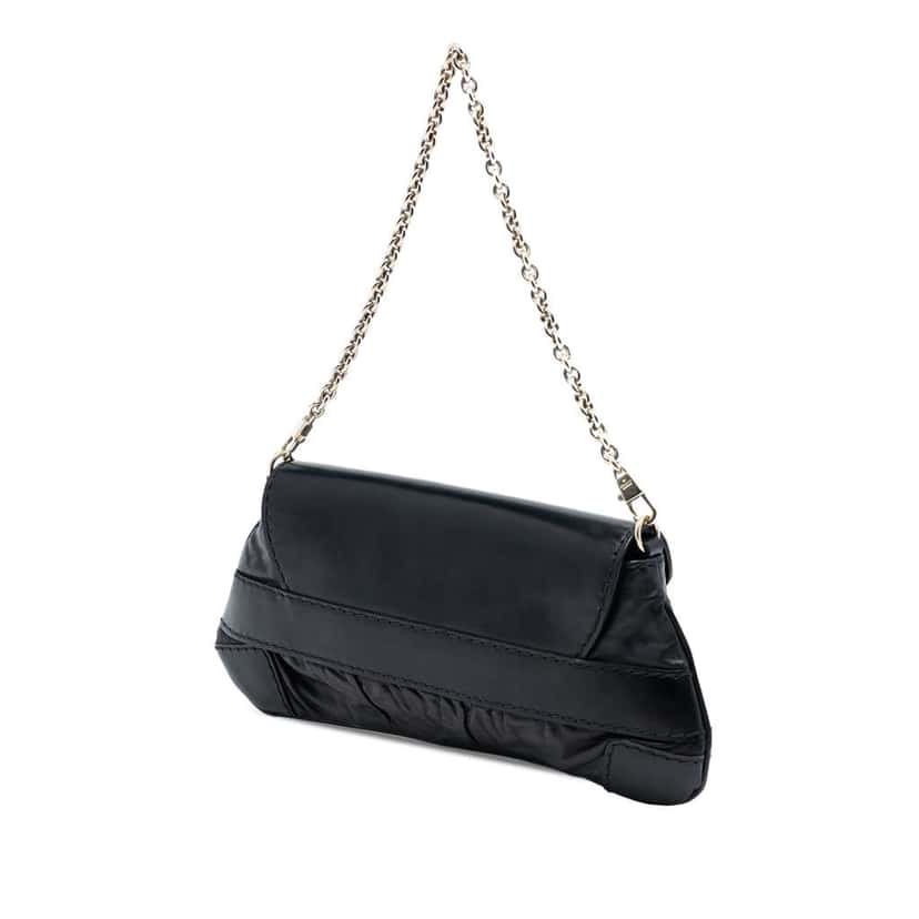 Gucci Leather Dialux Queen Shoulder Bag Black Leather Good condition - Back View
