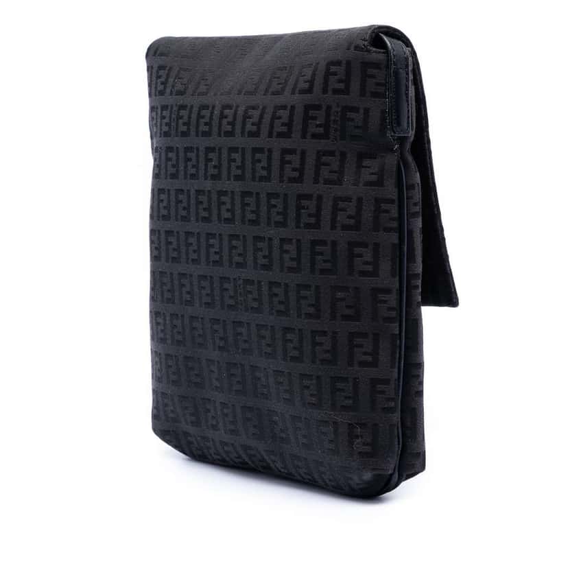 Fendi Zucchino Canvas Crossbody Black Canvas Very good condition - Back View