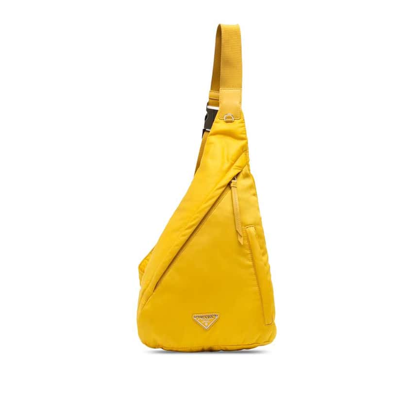 Prada Re Nylon Sling Bag Yellow Good condition - Front View