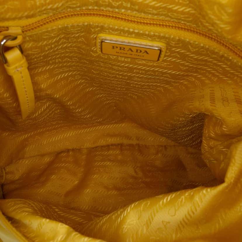 Prada Re Nylon Sling Bag Yellow Good condition - Model View