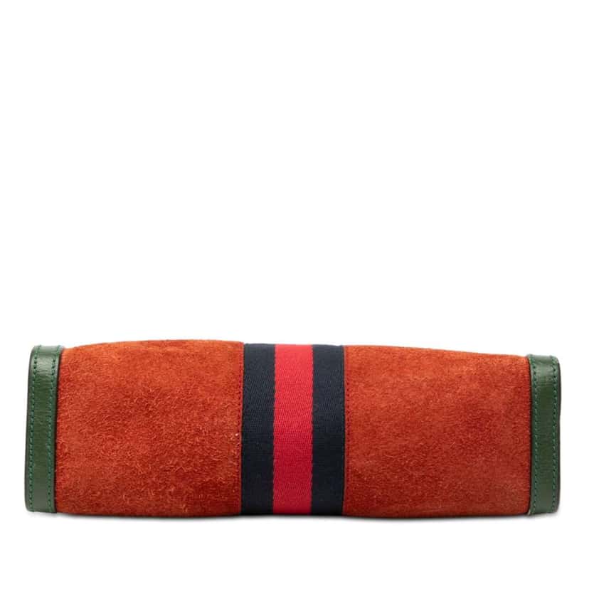 Gucci Small Suede Ophidia Chain Crossbody Orange Leather Very good condition - Inside View