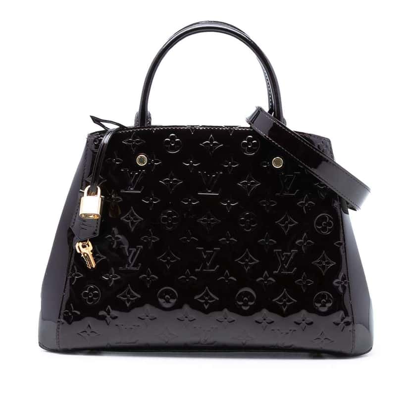 Louis Vuitton Monogram Vernis Montaigne MM Purple Leather Good condition - Front View