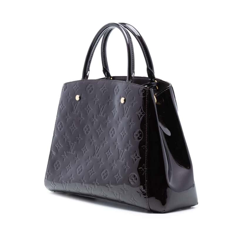 Louis Vuitton Monogram Vernis Montaigne MM Purple Leather Good condition - Back View