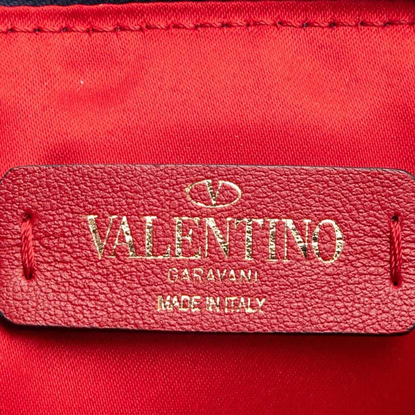 Valentino Nappa Candystud Clutch Blue Leather Good condition - Box View