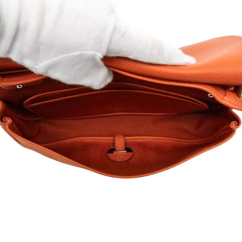 Hermès Vache Liege and Toile Sac Colorado PM Orange Leather Very good condition - Model View