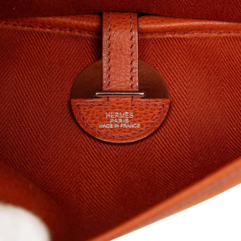 Hermès Vache Liege and Toile Sac Colorado PM Orange Leather Very good condition - Box View