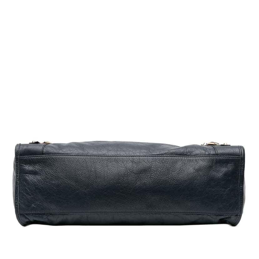 Balenciaga Lambskin Motocross Classic City Satchel Blue Leather Fair condition - Inside View