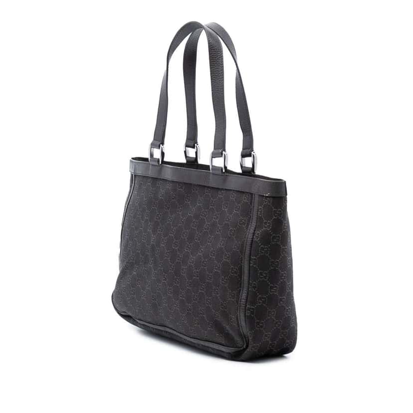 Gucci GG Denim Abbey D Ring Pocket Tote Brown Denim Good condition - Back View