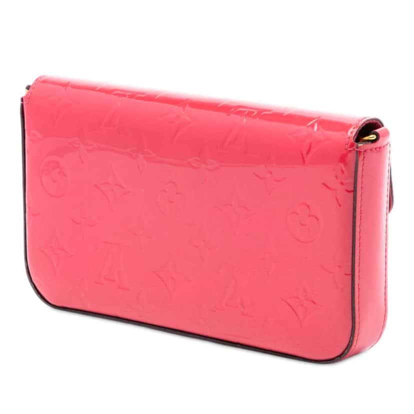 Louis Vuitton Monogram Vernis Pochette Felicie Red Leather Very good condition - Back View