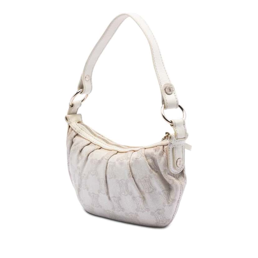 Celine Macadam Canvas Shoulder Bag Gold Canvas Very good condition - Back View