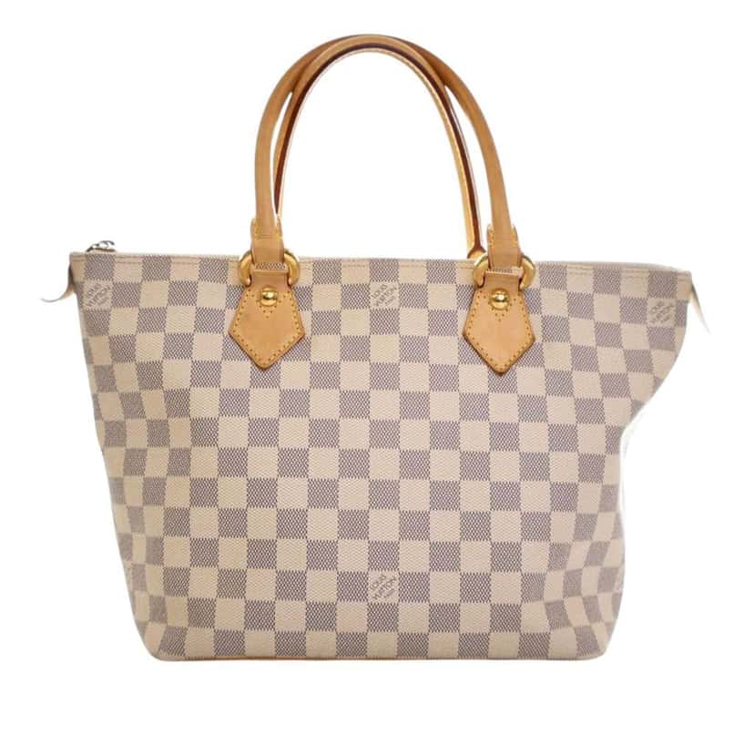Louis Vuitton Damier Azur Saleya PM White Good condition - Front View