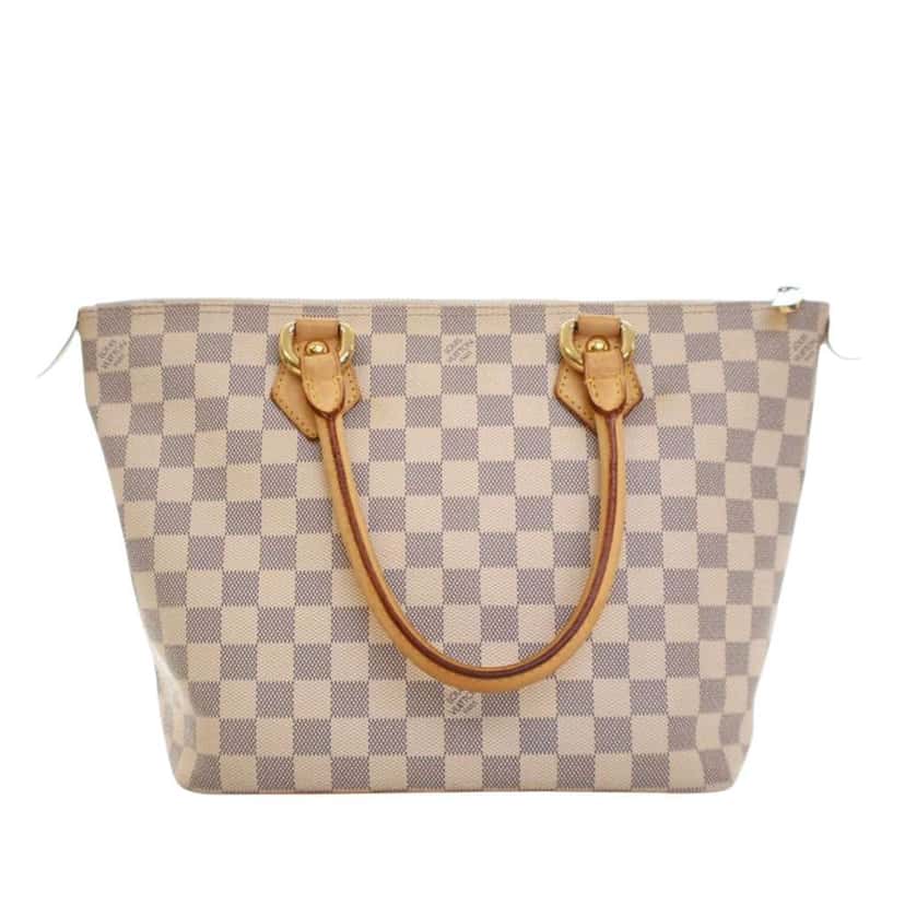 Louis Vuitton Damier Azur Saleya PM White Good condition - Back View