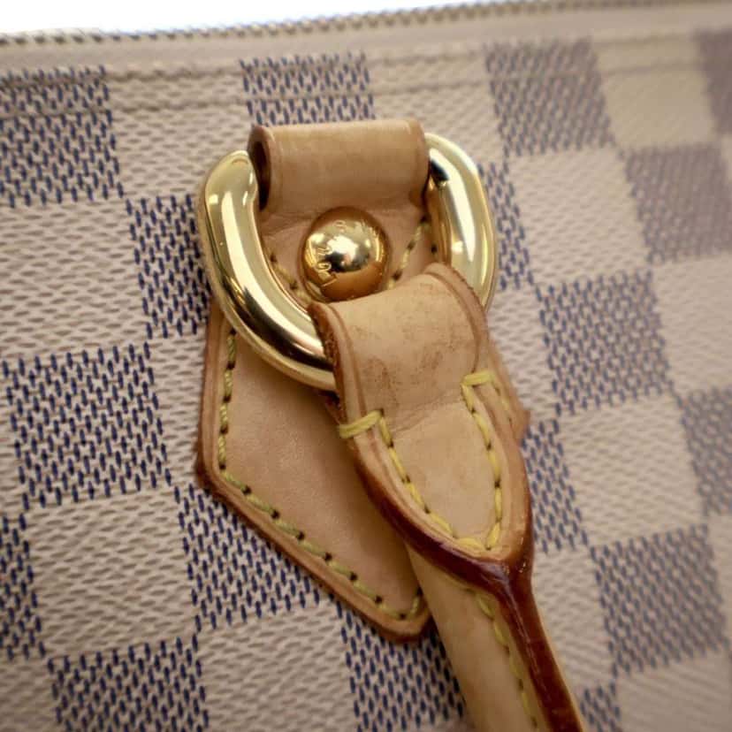 Louis Vuitton Damier Azur Saleya PM White Good condition - Box View