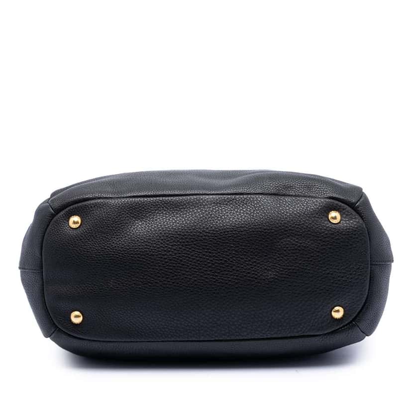 Prada Vitello Daino Zip Top Convertible Tote Black Leather Good condition - Inside View