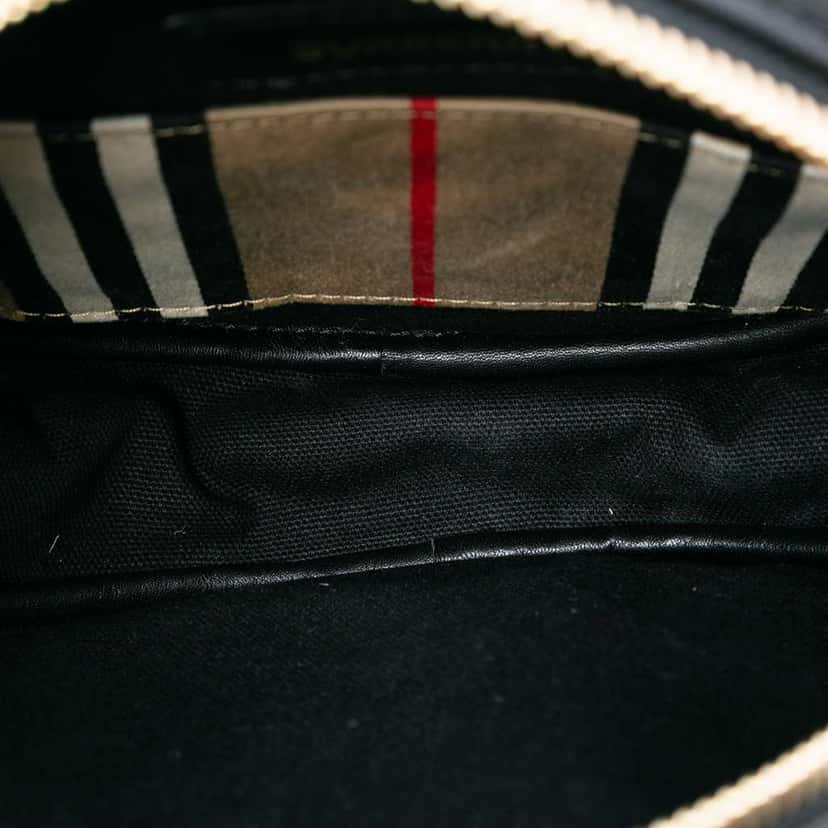 Burberry Icon Stripe Canvas Louise Crossbody Brown Canvas Very good condition - Model View