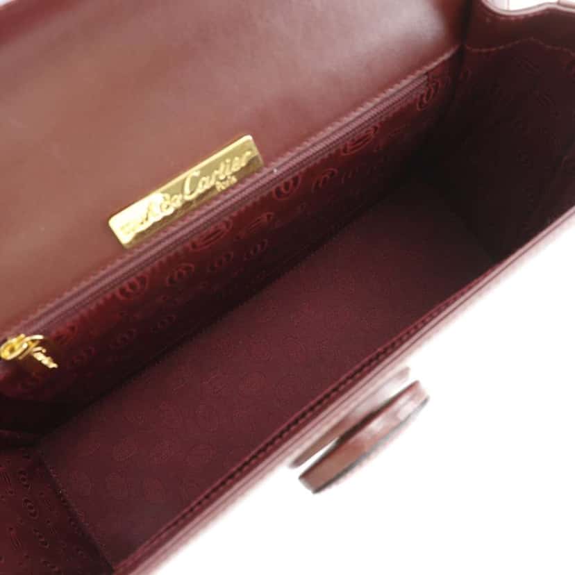 Cartier Leather Must de Cartier Turn Lock Handbag Red Leather Good condition - Model View