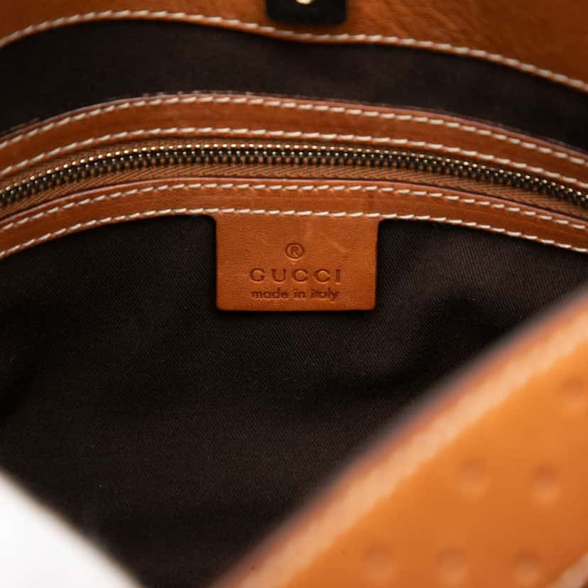 Gucci Canvas Web Reins Shoulder Bag Brown Canvas Good condition - Box View