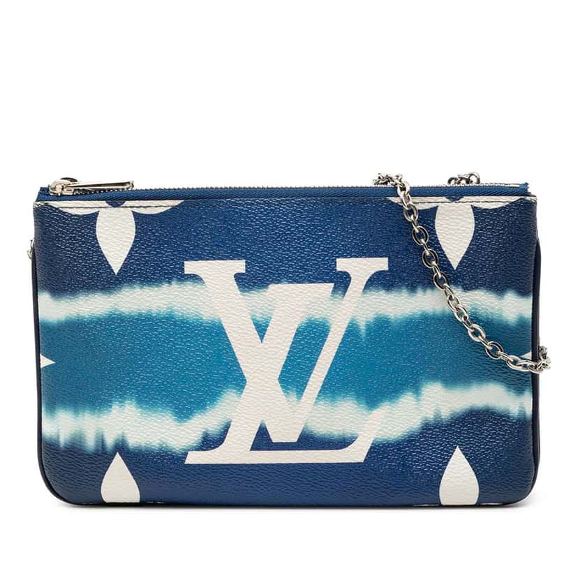 Louis Vuitton Monogram Escale Double Zip Pochette Blue Very good condition - Front View