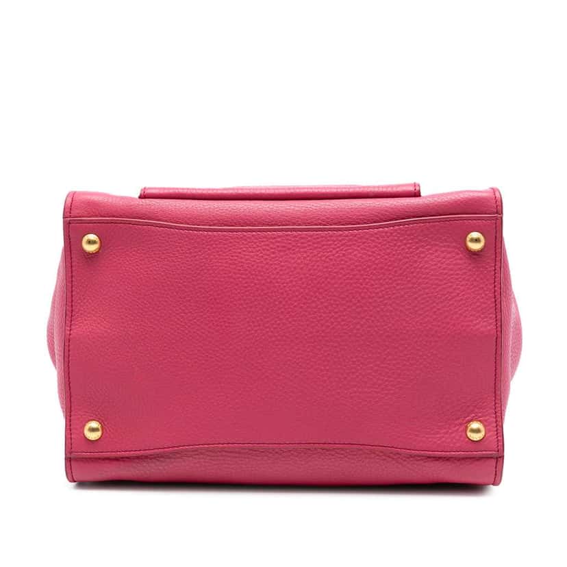 Prada Vitello Daino Front Pocket Open Convertible Tote Pink Leather Very good condition - Inside View