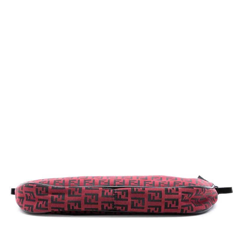 Fendi Zucchino Canvas Pochette Red Canvas Very good condition - Inside View