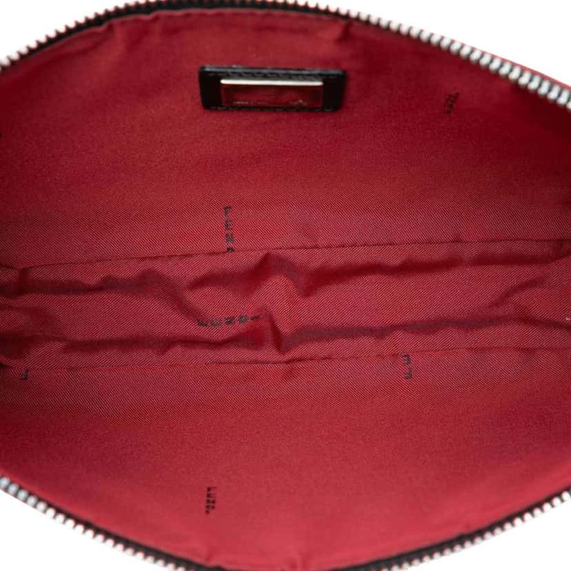 Fendi Zucchino Canvas Pochette Red Canvas Very good condition - Model View