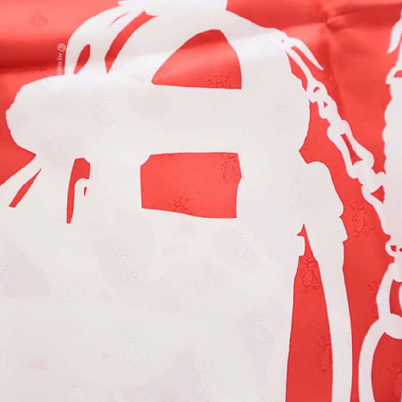 Hermès Brides De Gala Tattoo Silk Scarf 90 Red Silk Very good condition - Box View