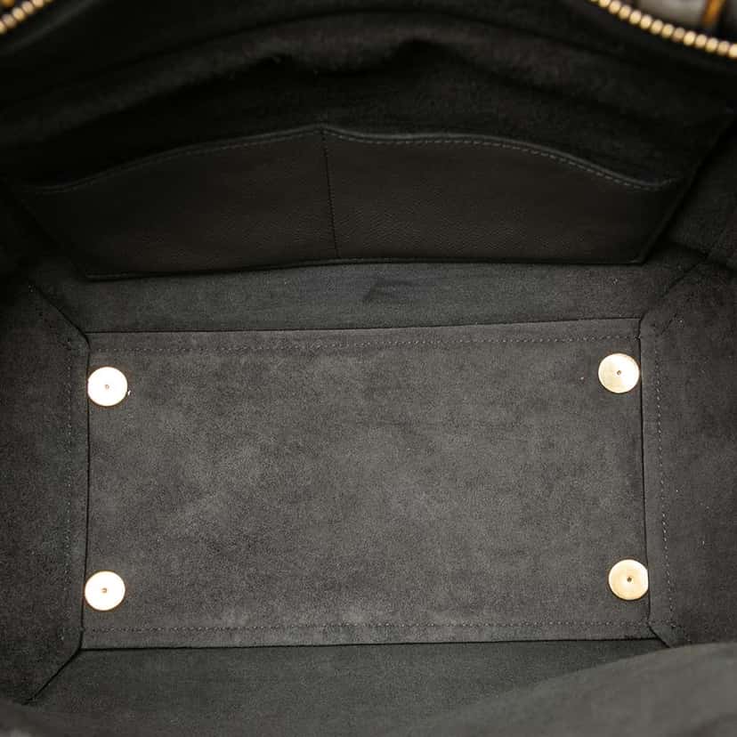 Celine Mini Grained Calfskin Belt Bag Grey Leather Good condition - Model View