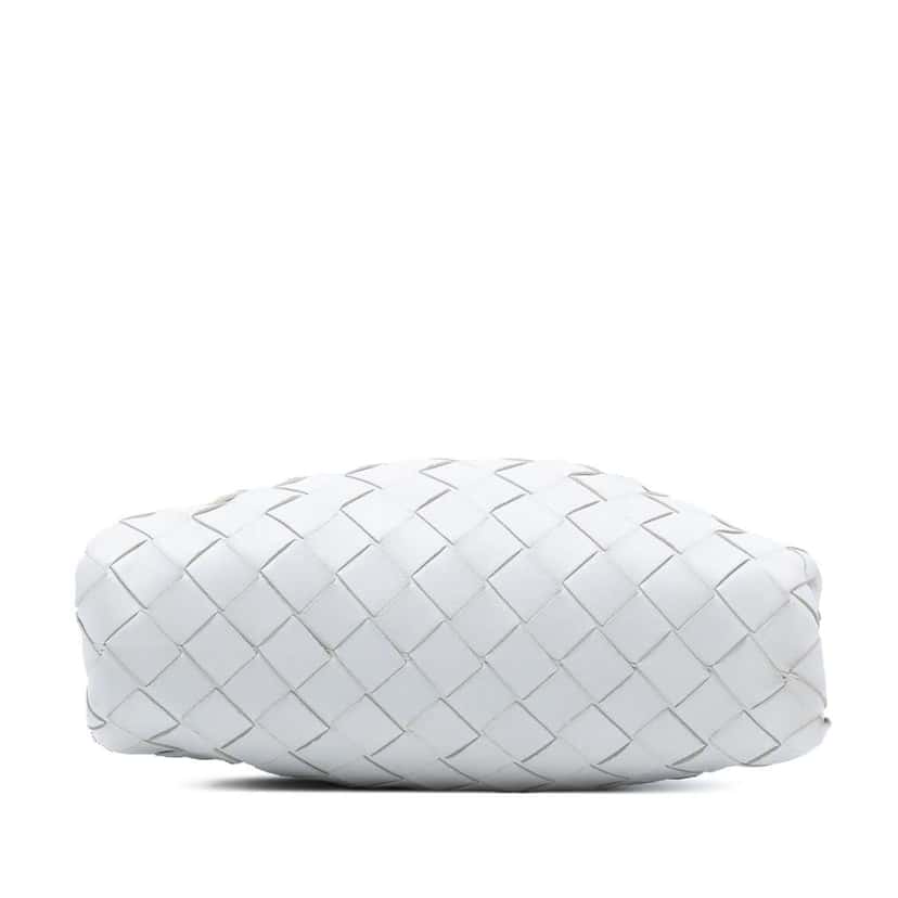 Bottega Veneta Nappa Intrecciato The Mini Pouch Crossbody White Leather Good condition - Inside View