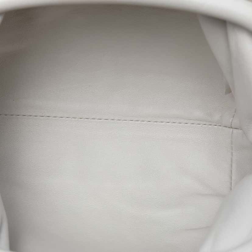 Bottega Veneta Nappa Intrecciato The Mini Pouch Crossbody White Leather Good condition - Model View