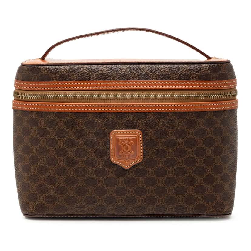 Celine Macadam Coated Canvas Vanity Bag Brown Canvas Good condition - Front View