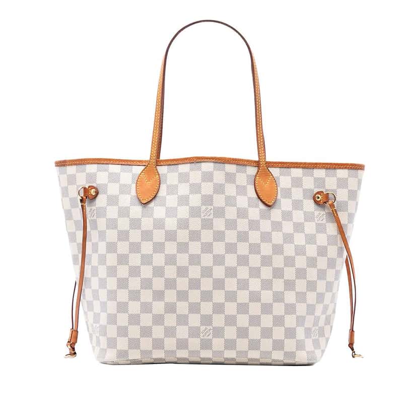 Louis Vuitton Damier Azur Neverfull MM White Good condition - Front View