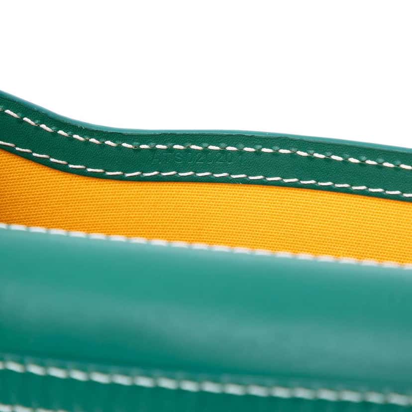 Goyard Goyardine Monte Carlo Bois Clutch with Strap Green Canvas Very good condition - Box View