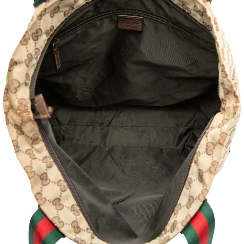 Gucci GG Canvas Web Tote Brown Canvas Very good condition - Model View