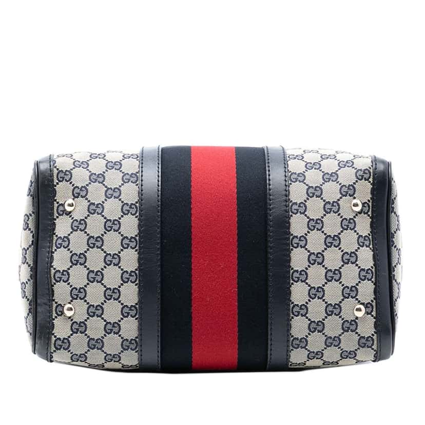Gucci Medium GG Canvas Web Joy Boston Bag Brown Canvas Very good condition - Inside View