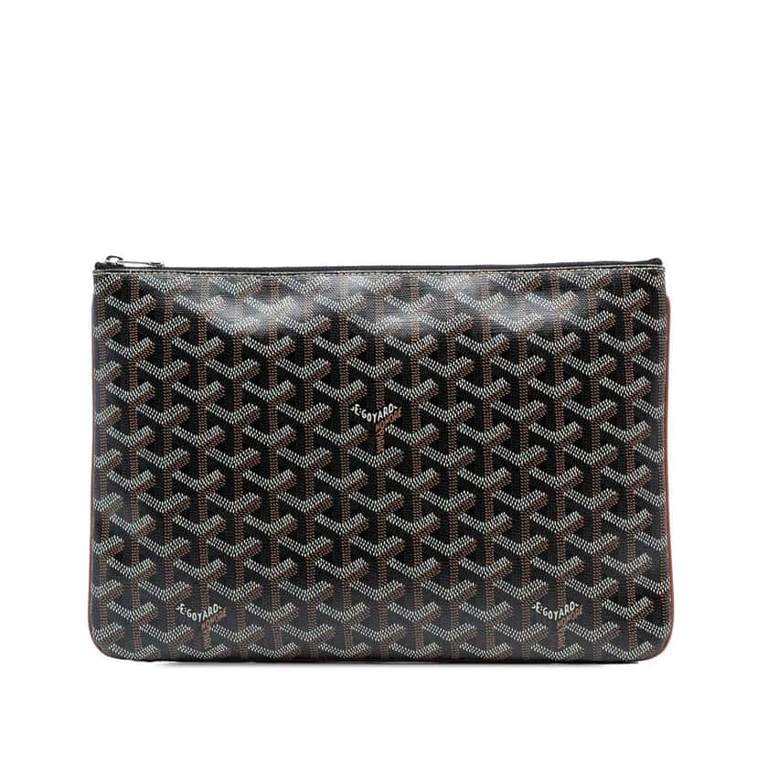 Goyard Goyardine Senat MM Black Canvas Good condition - Front View