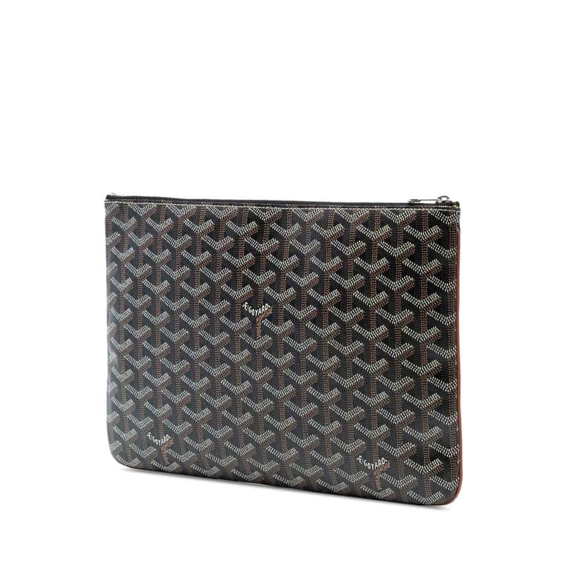 Goyard Goyardine Senat MM Black Canvas Good condition - Back View