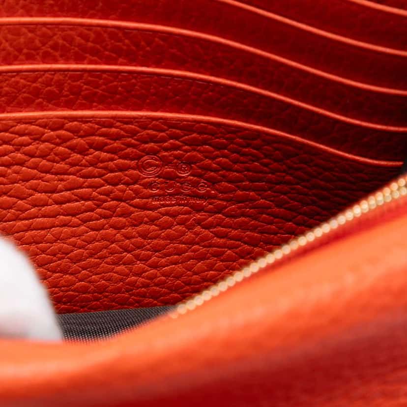 Gucci Leather Betty Wallet on Chain Orange Leather Very good condition - Box View