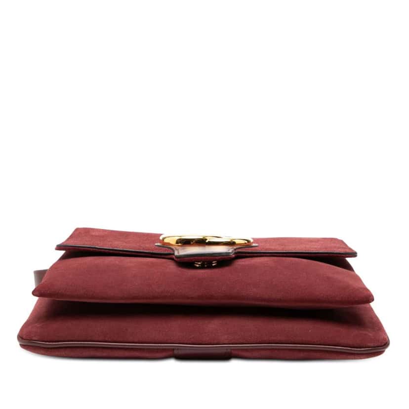 Gucci Medium Suede Arli Crossbody Red Leather Very good condition - Inside View