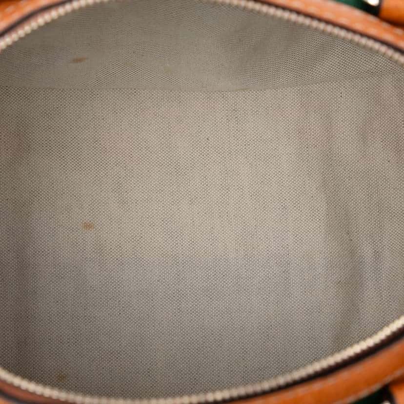 Gucci Medium Calfskin Web Joy Boston Bag Brown Leather Good condition - Model View