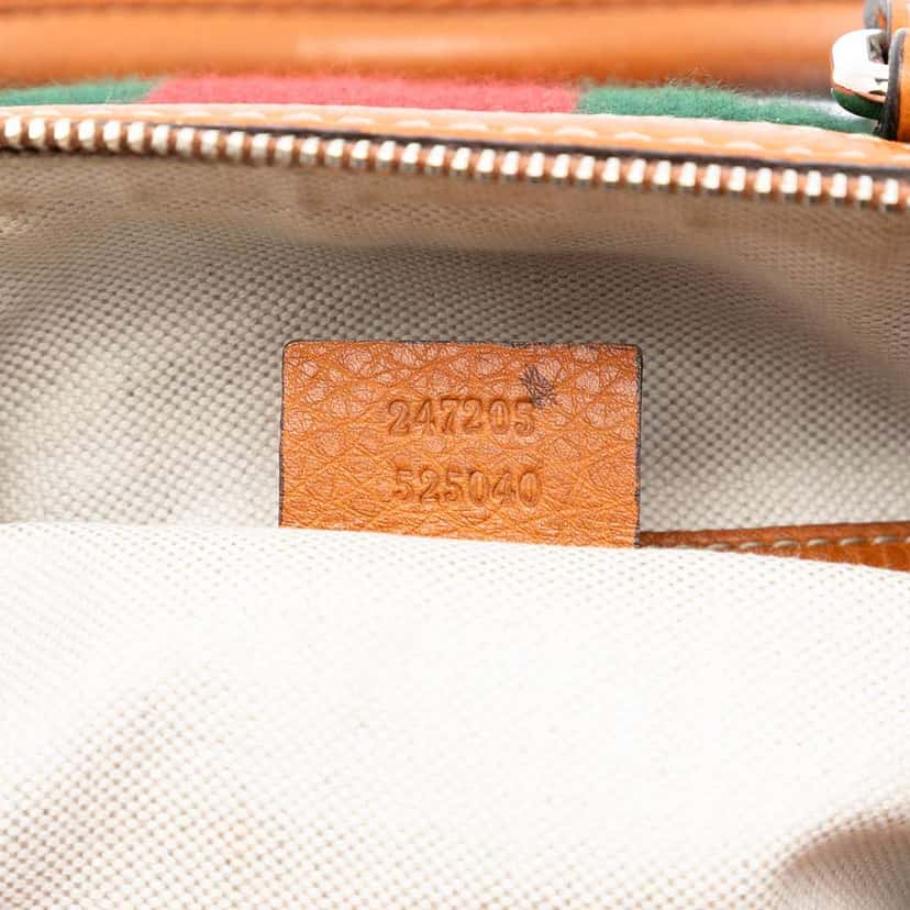 Gucci Medium Calfskin Web Joy Boston Bag Brown Leather Good condition - Box View