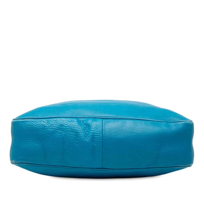 Gucci Calfskin Bamboo Diana Satchel Blue Leather Good condition - Inside View