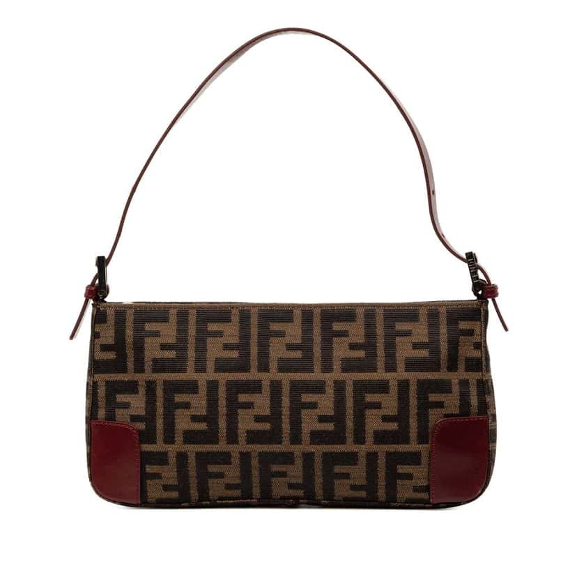 Fendi Zucca Canvas Pochette Brown Canvas Good condition - Front View