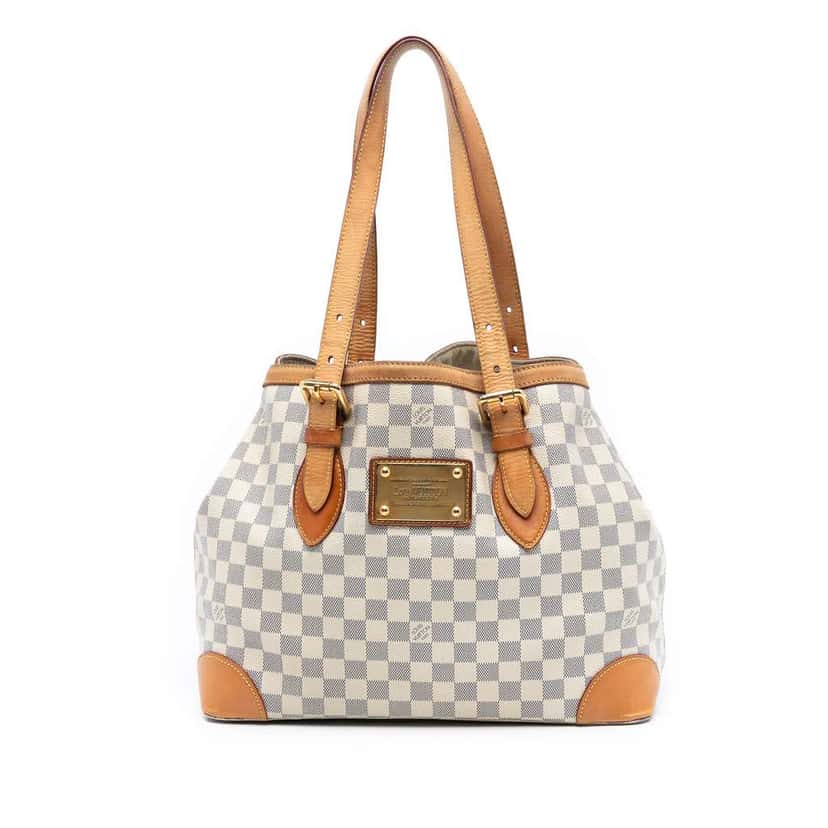 Louis Vuitton Damier Azur Hampstead MM White Good condition - Front View