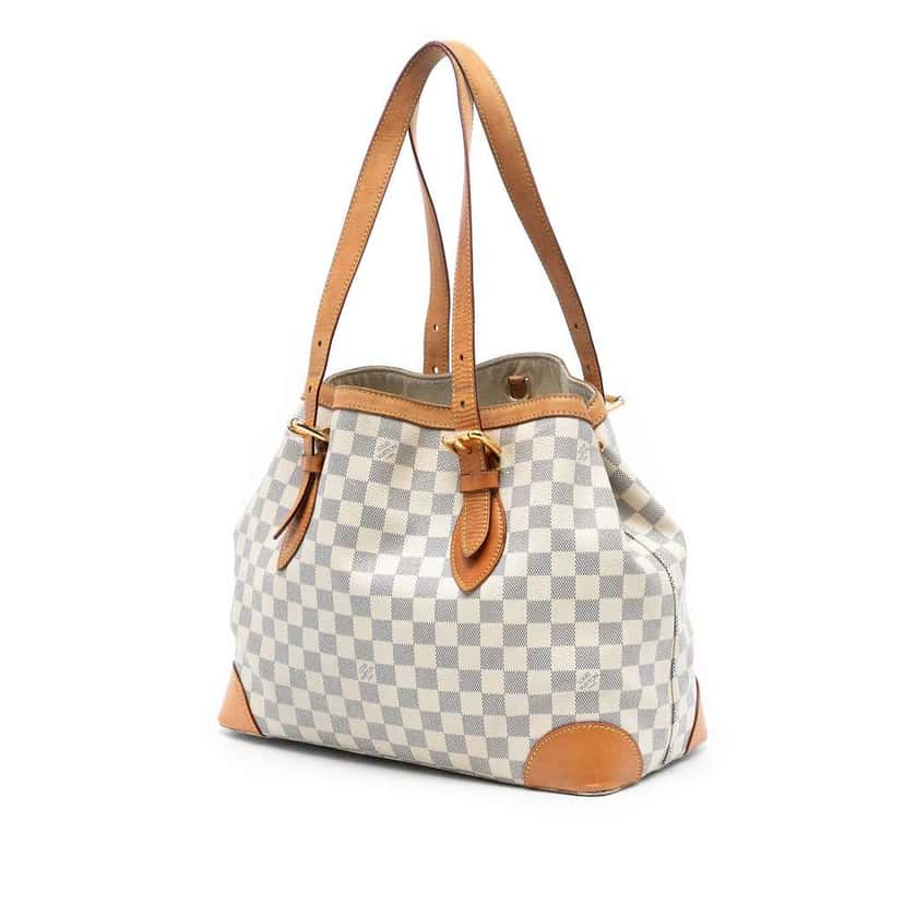 Louis Vuitton Damier Azur Hampstead MM White Good condition - Back View